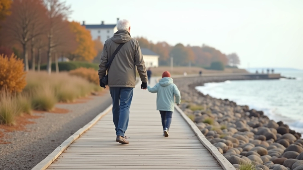 Haapsalu puine promenaad, spa-hotellid lähedal, rahus atmosfäär, mereleinevaated, sügisvärvid